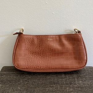 Aldo brown fake alligator skin bag